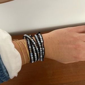 Wrap around glass bead bracelet